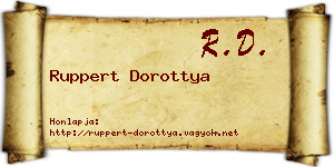 Ruppert Dorottya névjegykártya